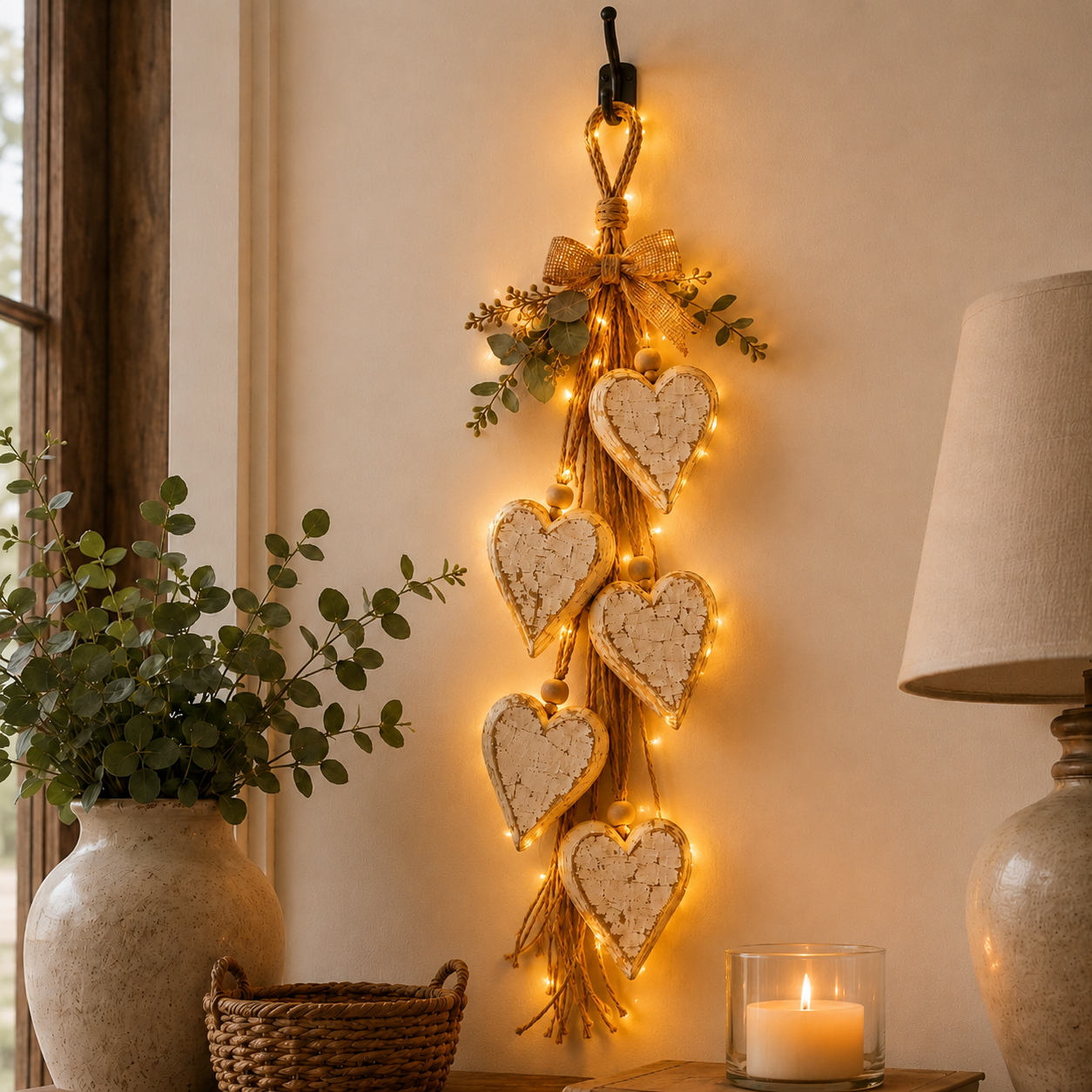 🤎 Handcrafted Wooden Heart Wall Hanging