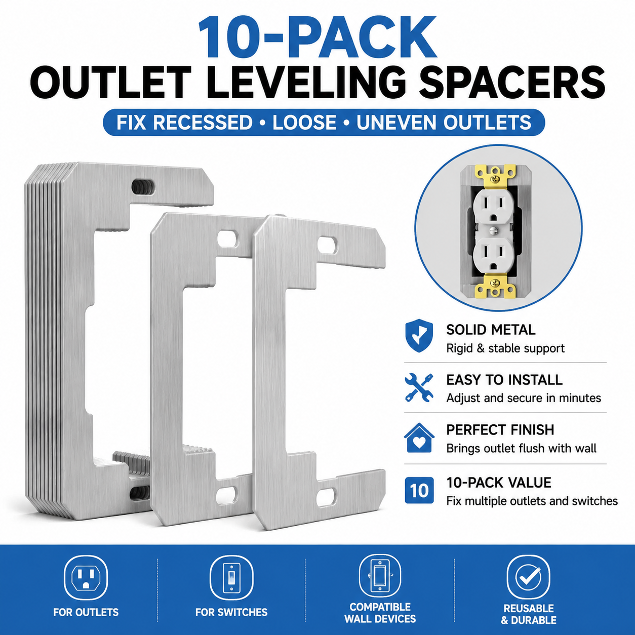 Outlet Repair Spacers – Fix Small Outlet Problems Before They Become Expensive Repairs