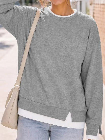Women's Oversized Layered-Look Crewneck Sweatshirt - product image 3