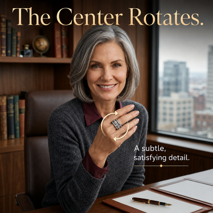 100% Handcrafted Rotating Gear Ring – Fine Artisan Jewelry