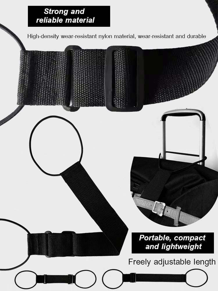 ✈️ Travel Made Easy | 2-Pack Multi-Use Strong Adjustable Rainbow Luggage Connector Straps 🌈