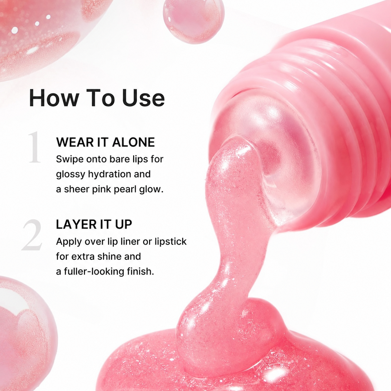 How to wear PDRN glossy lip balm