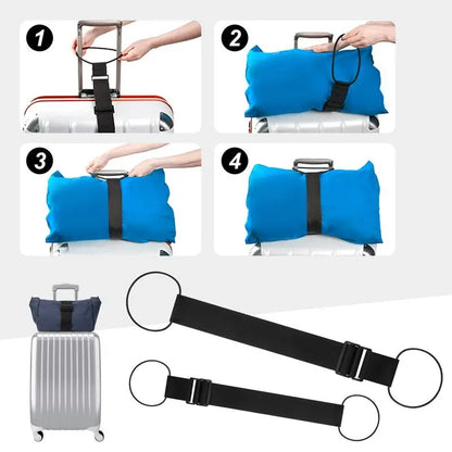 ✈️ Travel Made Easy | 2-Pack Multi-Use Strong Adjustable Rainbow Luggage Connector Straps 🌈