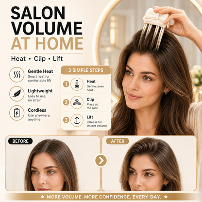 📢📢50% OFF !! ⏰Wireless Heated Volumizing Root Lift Clip - Salon Crown Volume Styling Tool for Fine Flat Hair