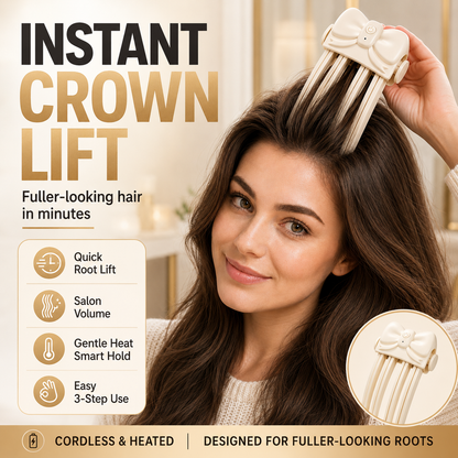 📢📢50% OFF !! ⏰Wireless Heated Volumizing Root Lift Clip - Salon Crown Volume Styling Tool for Fine Flat Hair