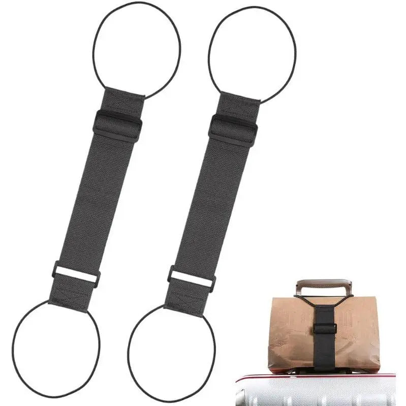 ✈️ Travel Made Easy | 2-Pack Multi-Use Strong Adjustable Rainbow Luggage Connector Straps 🌈