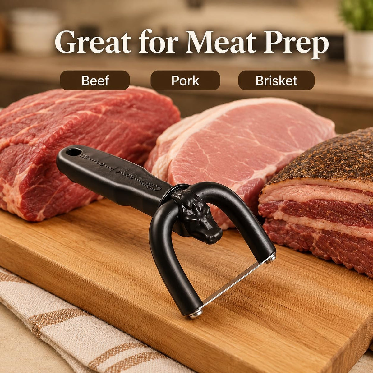 Handheld Meat Fat Trimmer – Easy Fat Trimming for Brisket, Beef, Pork & BBQ Prep