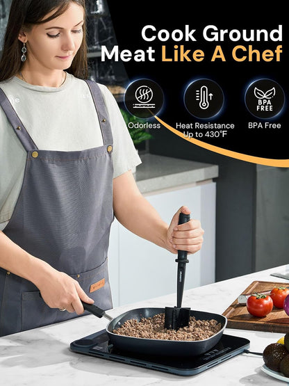 5-Blade Ground Meat Chopper & Masher – Nonstick Safe