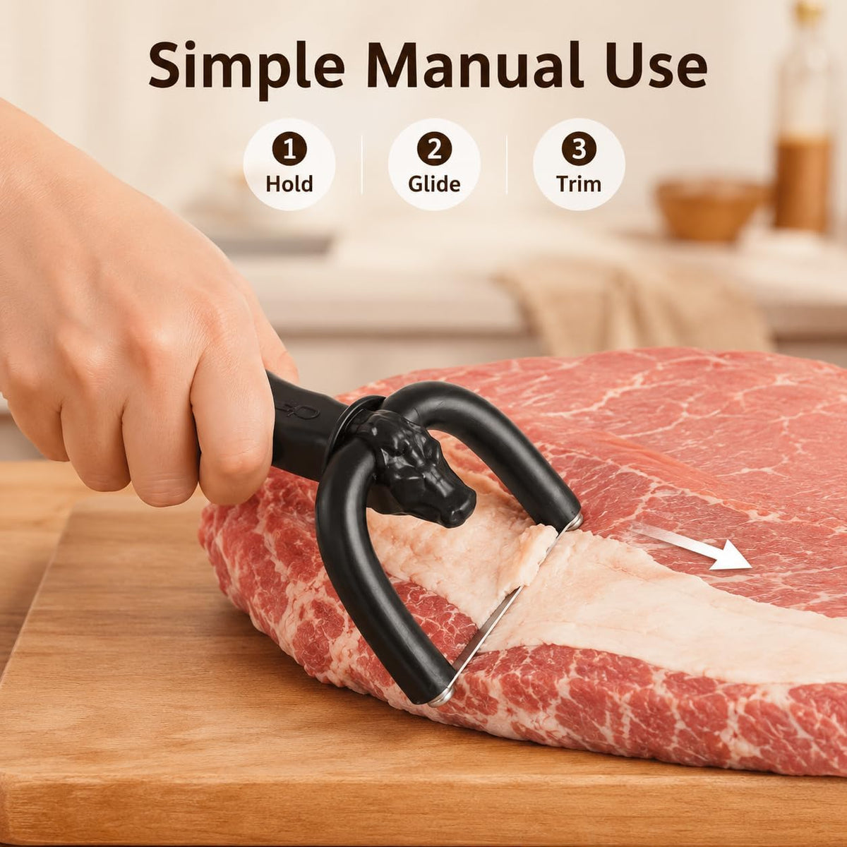 Handheld Meat Fat Trimmer – Easy Fat Trimming for Brisket, Beef, Pork & BBQ Prep