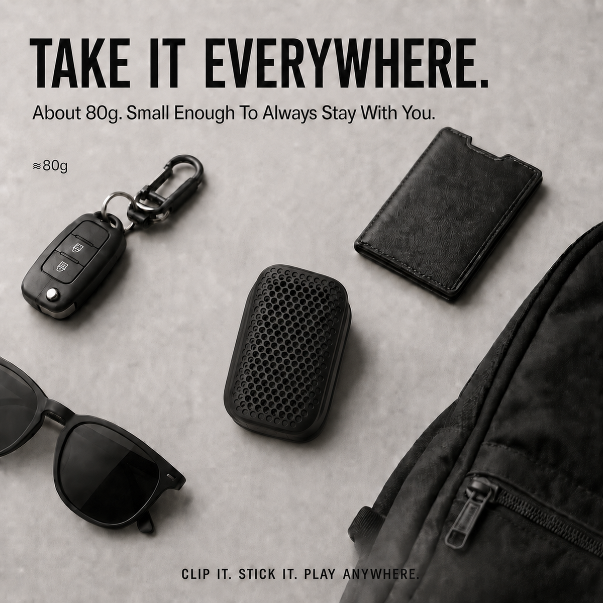 🔊 2026 New Magnetic Clip-On Bluetooth Speaker | IPX7 Waterproof, TWS Stereo & Ultra-Light Wearable Design