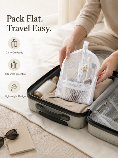 Self-Standing Travel Toiletry Pouch – Upright Organizer
