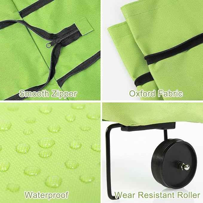 🌱✨ Limited Time 46% OFF | 🛒 2-in-1 Collapsible Rolling Shopping Bag