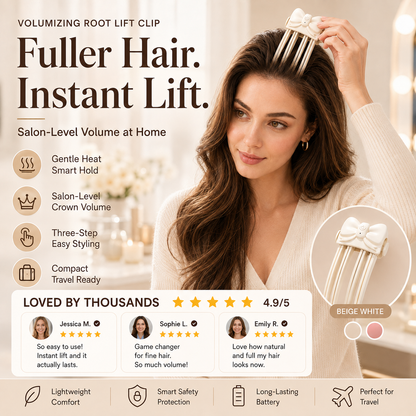 📢📢50% OFF !! ⏰Wireless Heated Volumizing Root Lift Clip - Salon Crown Volume Styling Tool for Fine Flat Hair
