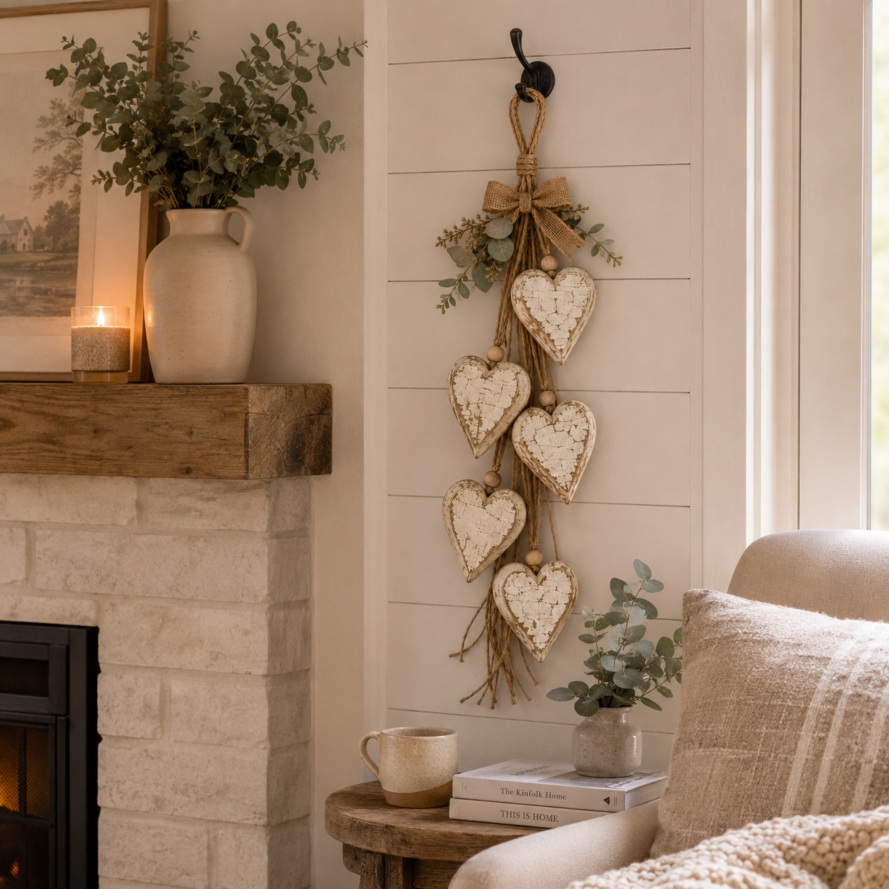 🤎 Handcrafted Wooden Heart Wall Hanging