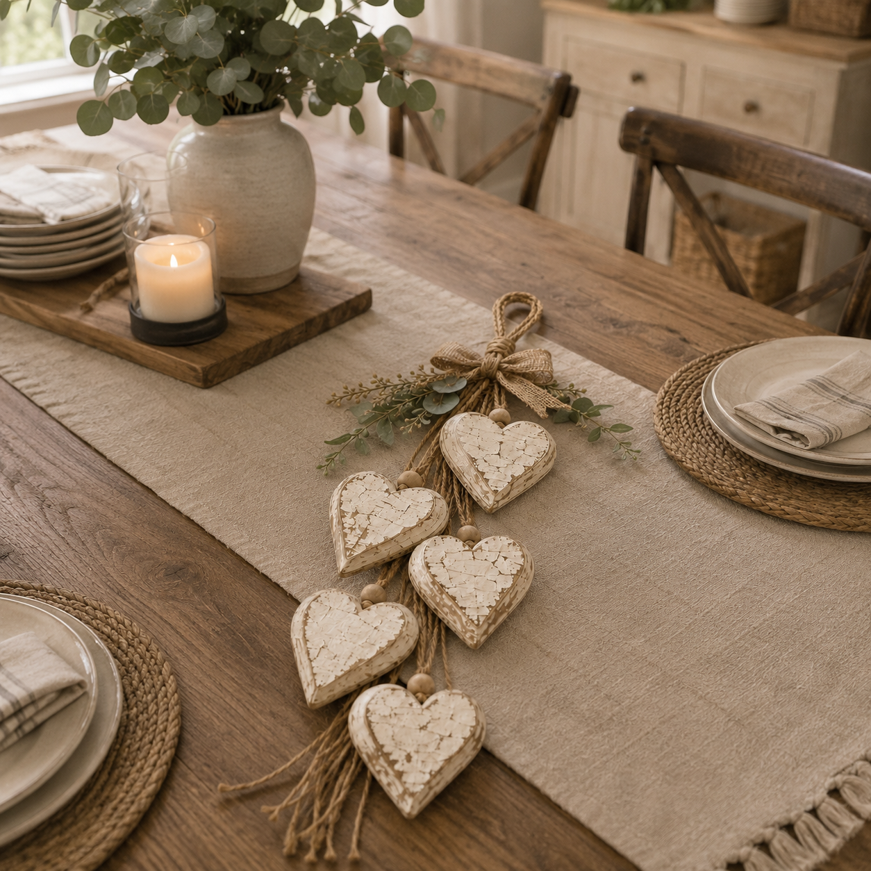 🤎 Handcrafted Wooden Heart Wall Hanging