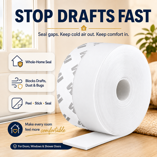 🚪 Whole-Home Draft Defense Seal – Blocks Cold Air, Bugs & Gaps