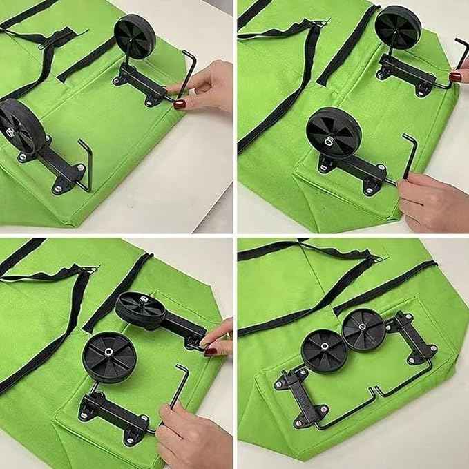 🌱✨ Limited Time 46% OFF | 🛒 2-in-1 Collapsible Rolling Shopping Bag