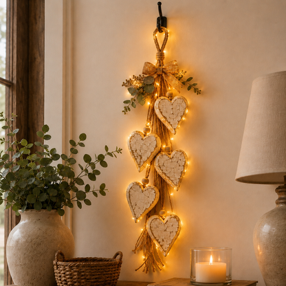 🤎 Handcrafted Wooden Heart Wall Hanging