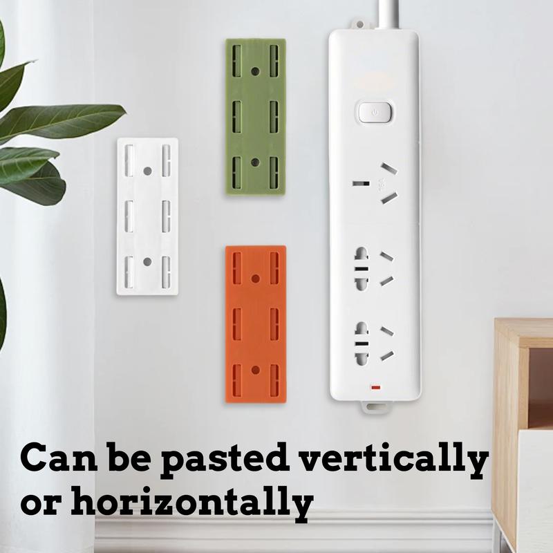 🏠 No-Drill Adhesive Power Strip Holders With Cable Clips
