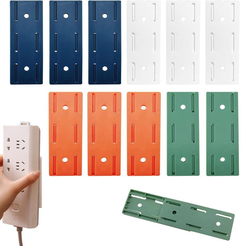🏠 No-Drill Adhesive Power Strip Holders With Cable Clips