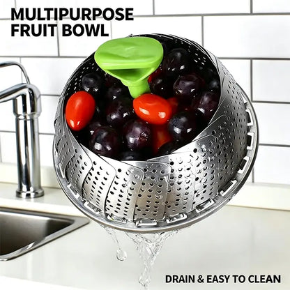 🍽️Expandable Stainless Steel Steamer Basket Fits Most Pots