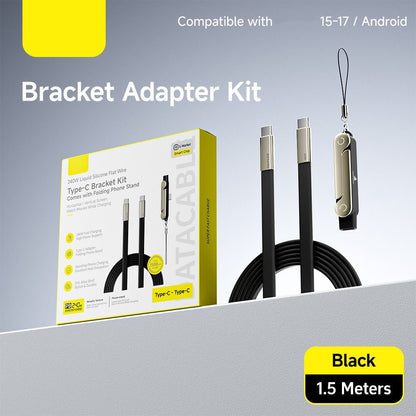 Charge Faster, Hold Smarter — 240W USB-C Cable + Built-In Phone Stand⚡