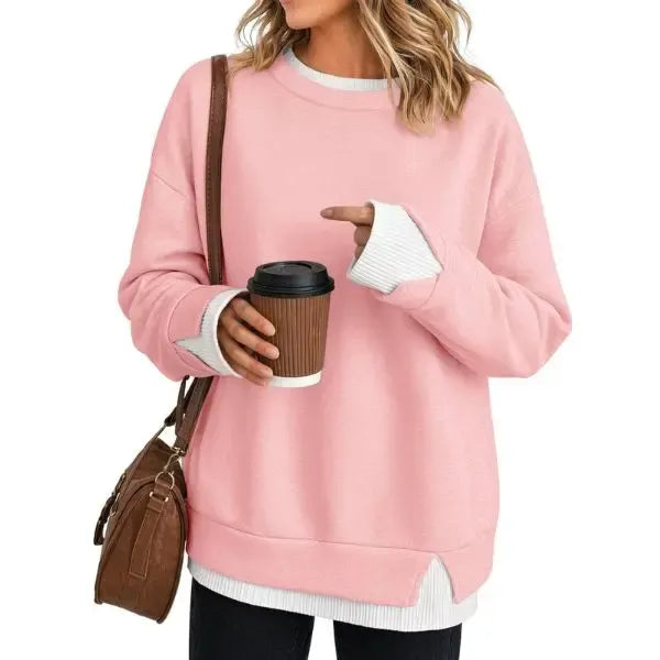 Women's Oversized Layered-Look Crewneck Sweatshirt - product image 11