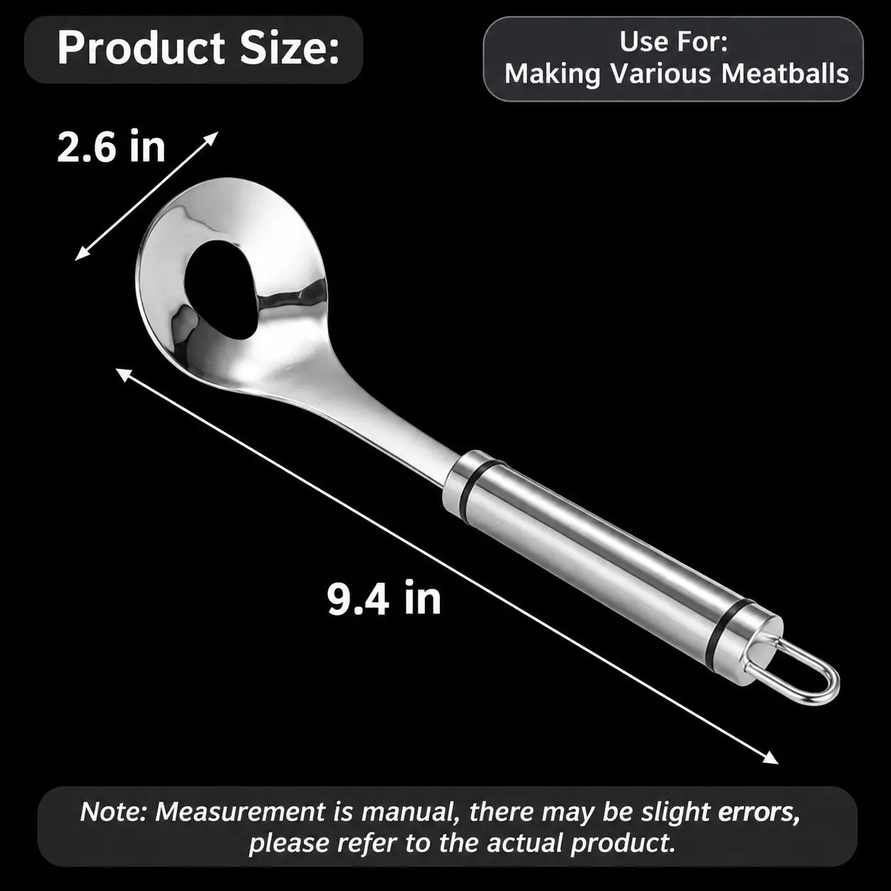 Stainless Steel Meatball Maker Spoon for Easy Mess-Free Kitchen Cooking