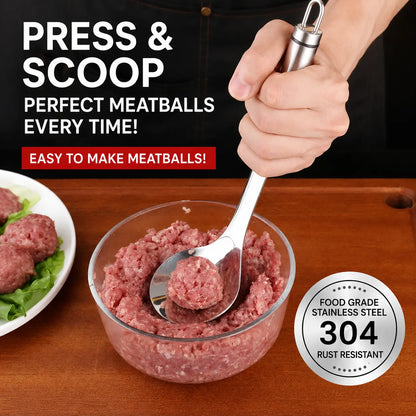 Stainless Steel Meatball Maker Spoon for Easy Mess-Free Kitchen Cooking
