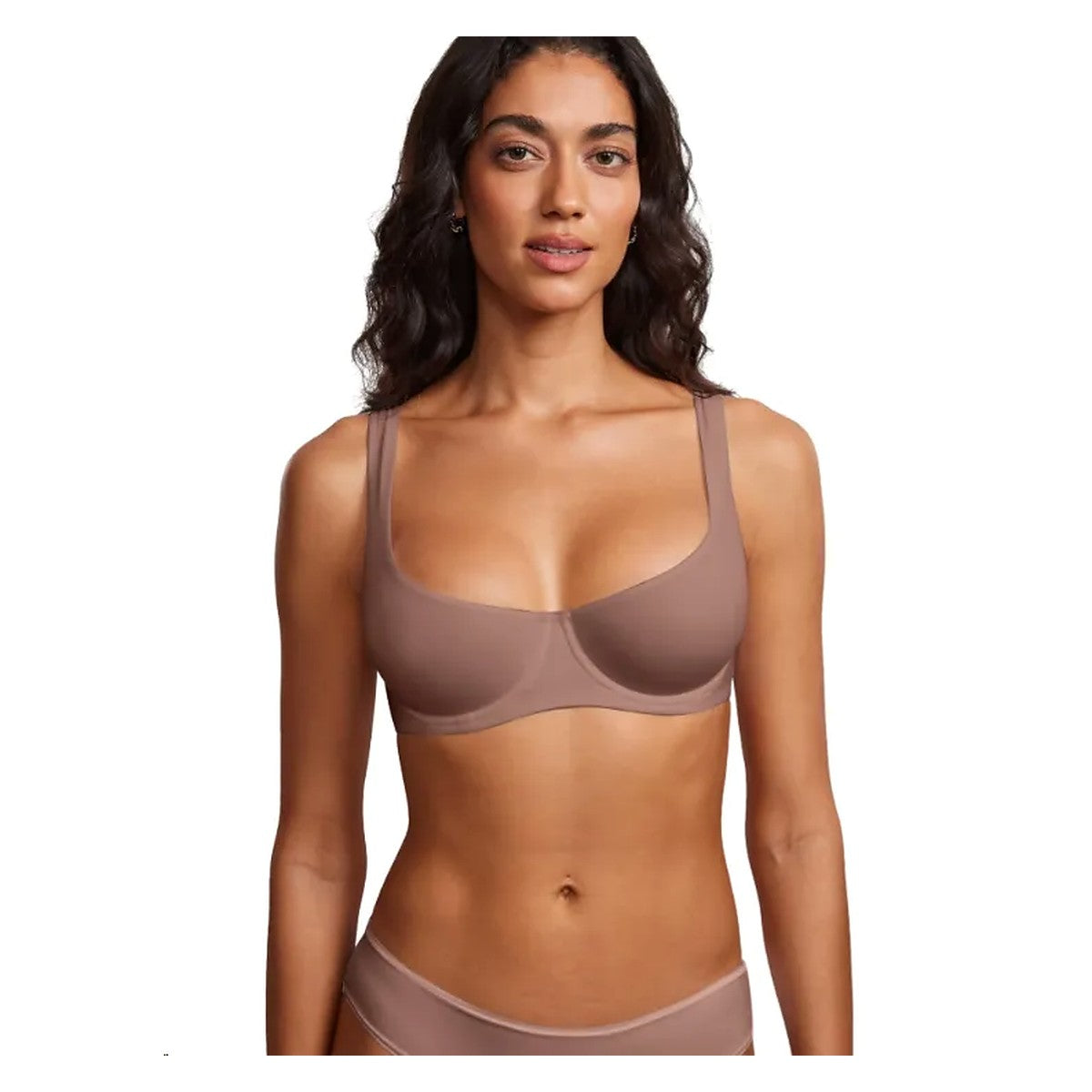 ⚡Flash Sale 👍 Unlined Balconette Bra Underwired Double Layer Cup Adjustable Straps Soft Stretchy Invisible Under Low Cut Tops