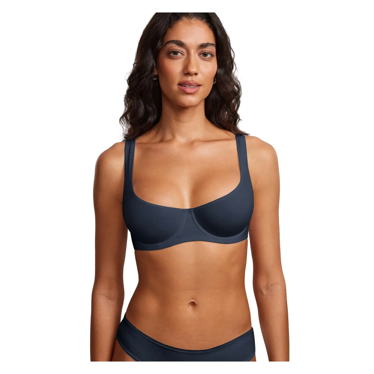 ⚡Flash Sale 👍 Unlined Balconette Bra Underwired Double Layer Cup Adjustable Straps Soft Stretchy Invisible Under Low Cut Tops