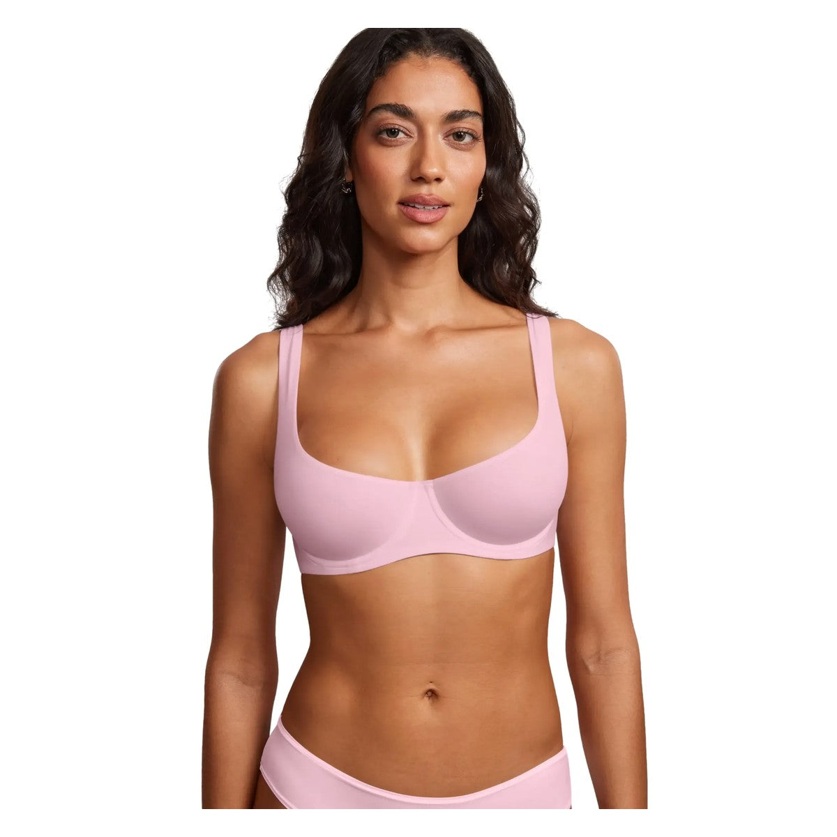 ⚡Flash Sale 👍 Unlined Balconette Bra Underwired Double Layer Cup Adjustable Straps Soft Stretchy Invisible Under Low Cut Tops
