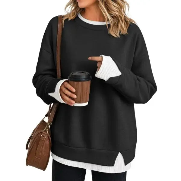 Women's Oversized Layered-Look Crewneck Sweatshirt - product image 8