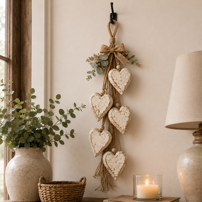 🤎 Handcrafted Wooden Heart Wall Hanging