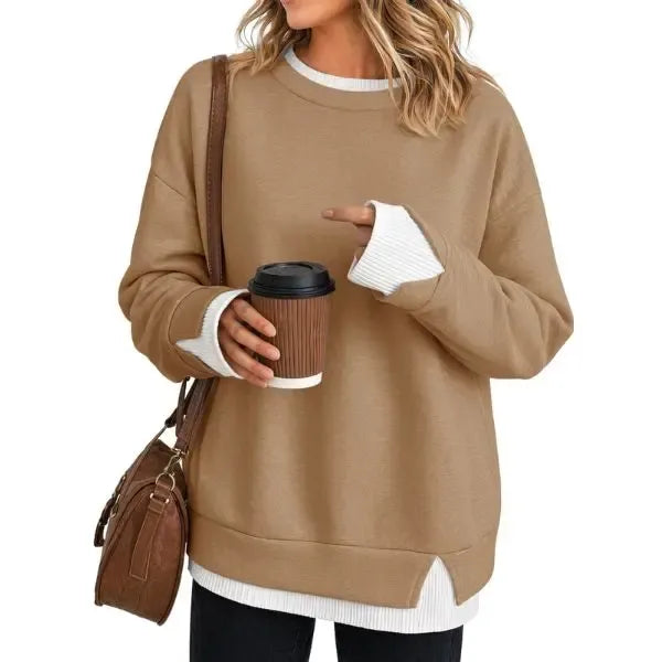 Women's Oversized Layered-Look Crewneck Sweatshirt - product image 9