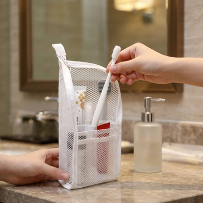 Self-Standing Travel Toiletry Pouch – Upright Organizer