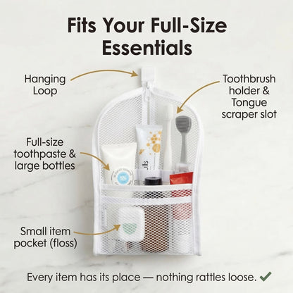 Self-Standing Travel Toiletry Pouch – Upright Organizer