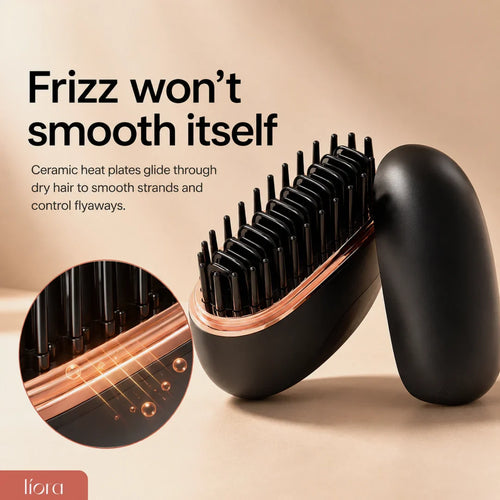 Líora Flat Control™ – Portable Cordless Hair Straightening Brush