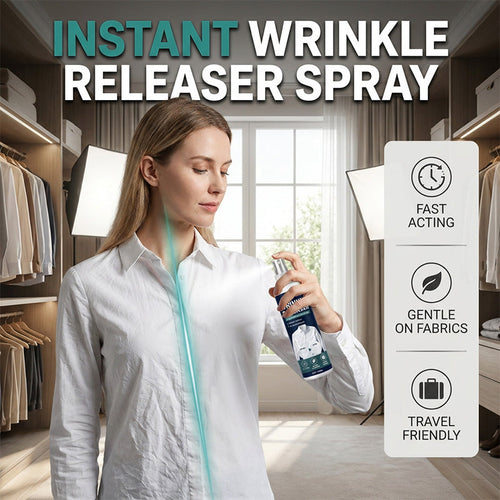Instant wrinkle release – no iron, travel-ready, static-free & fresh