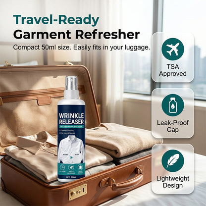 Instant wrinkle release – no iron, travel-ready, static-free & fresh